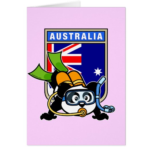 Australia Scuba Diving Panda Cards (Front)