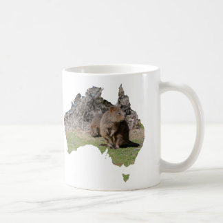 Australia Shape Cute Quokka Eating Grass Coffee Mug