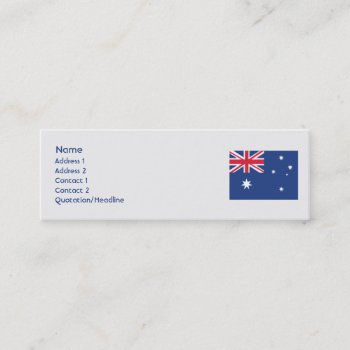 Australia - Skinny Mini Business Card by ZazzleProfileCards at Zazzle