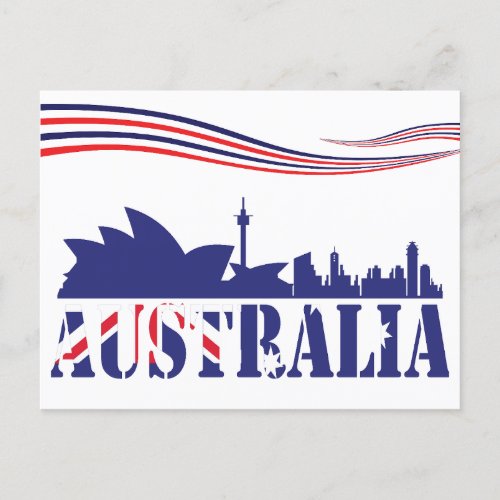 Australia Skyscaape  Postcard