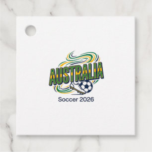 Australia Soccer 2026 Soccer Bold Country Typograp Favor Tags