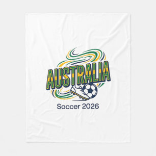 Australia Soccer 2026 Soccer Bold Country Typograp Fleece Blanket