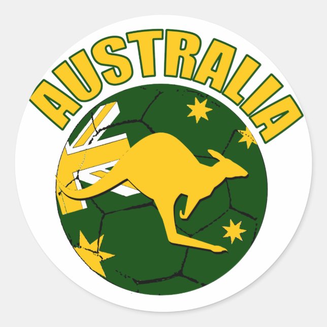 Australia soccer Ball design Stickers (Front)