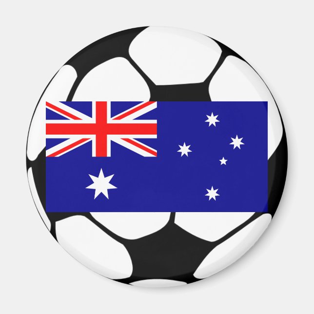 Australia Soccer Ball Magnet (Front)