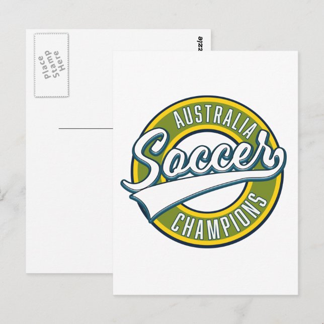 Australia soccer champions logo. postcard (Front/Back)