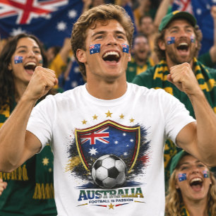 Australia Soccer Fan Football World Cup Supporter T-Shirt
