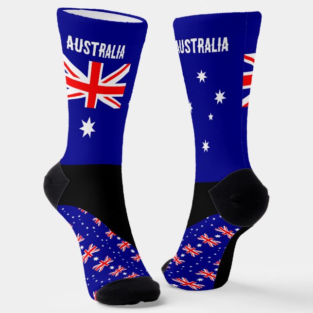 Australia Socks, Australian flag colours / sports Socks (Angled)