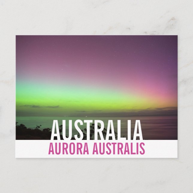 Australia Southern Lights Photo Postcard (Front)