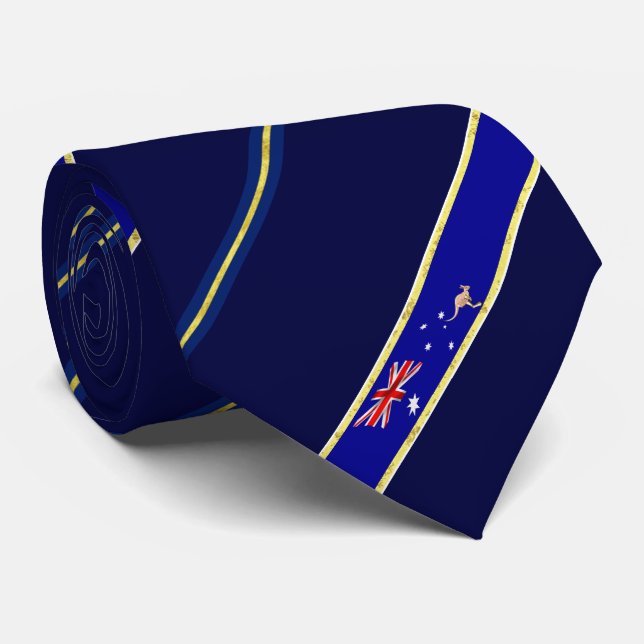 Australia stripes flag neck tie (Rolled)