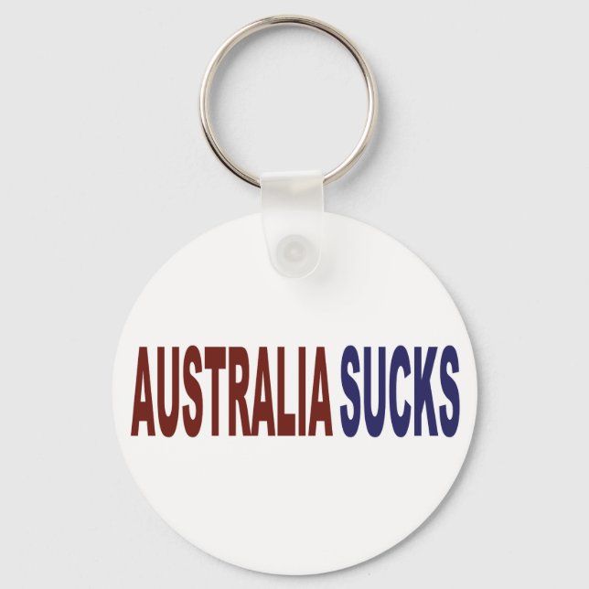 Australia Sucks Keychain (Front)