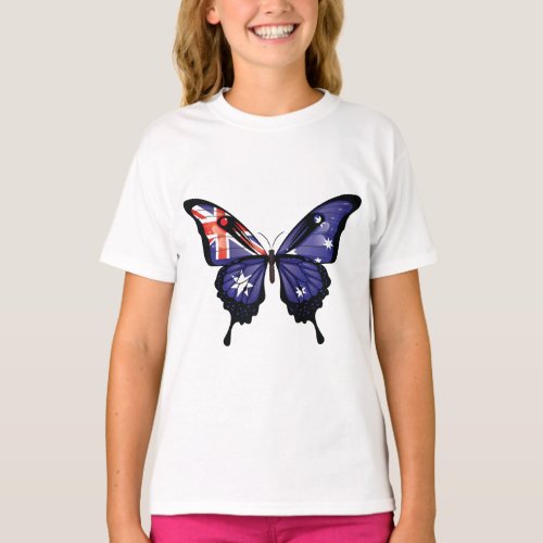 Australia Swallowtail Butterfly Flag Sticker T_Shirt