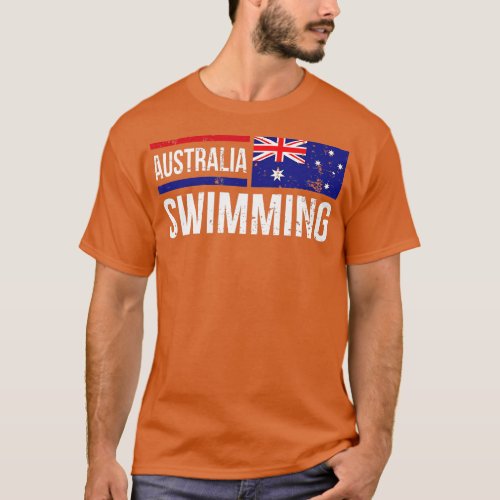 Australia Swimming Team Competitive Aussie Flag Pr T_Shirt