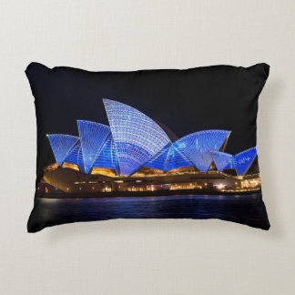 Australia Sydney Opera House At Night Accent Pillow