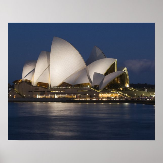 Australia, Sydney. Opera House at night on Poster (Front)