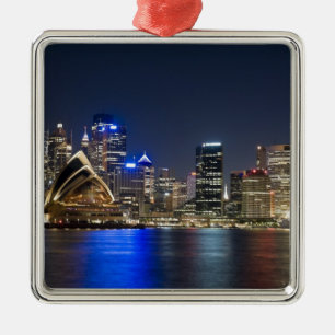 Australia, Sydney. Skyline with Opera House seen Metal Ornament
