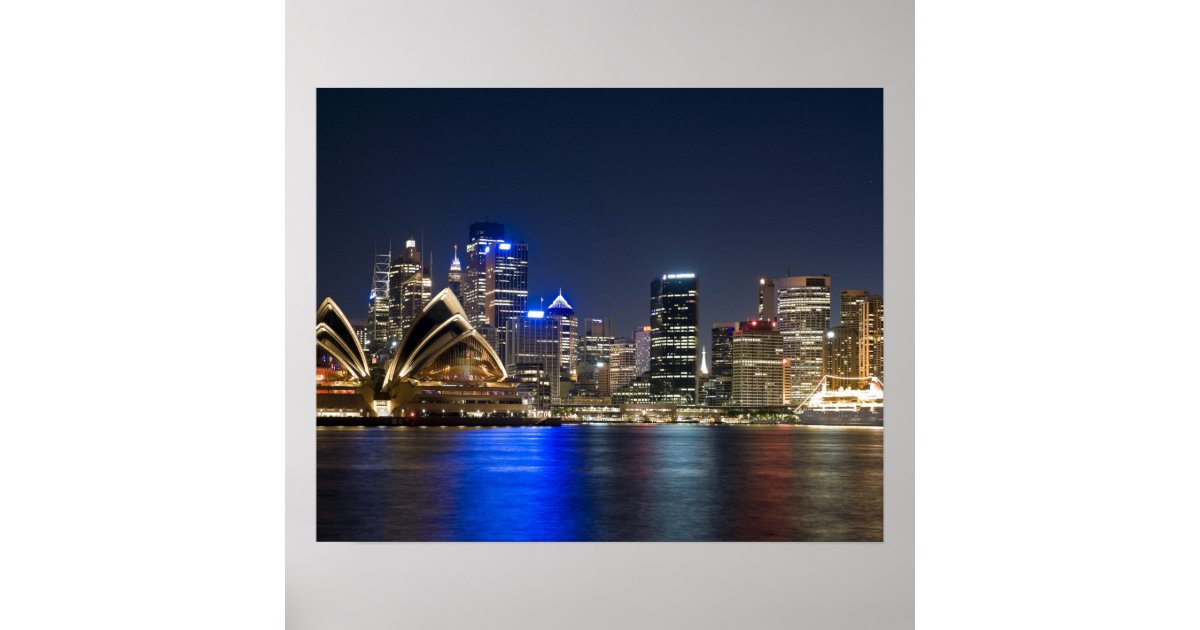 Australia, Sydney. Skyline with Opera House seen Poster | Zazzle