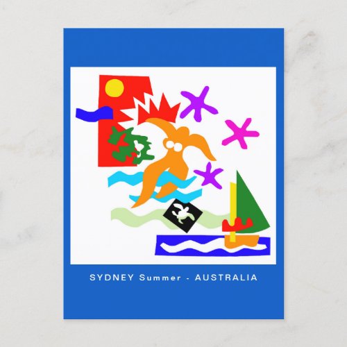 Australia _ SYDNEY Summer  _ Ocean Blue Postcard