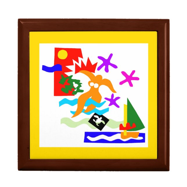 Australia -SYDNEY SUMMER  - Surf & sailing- Yellow Gift Box (Front)