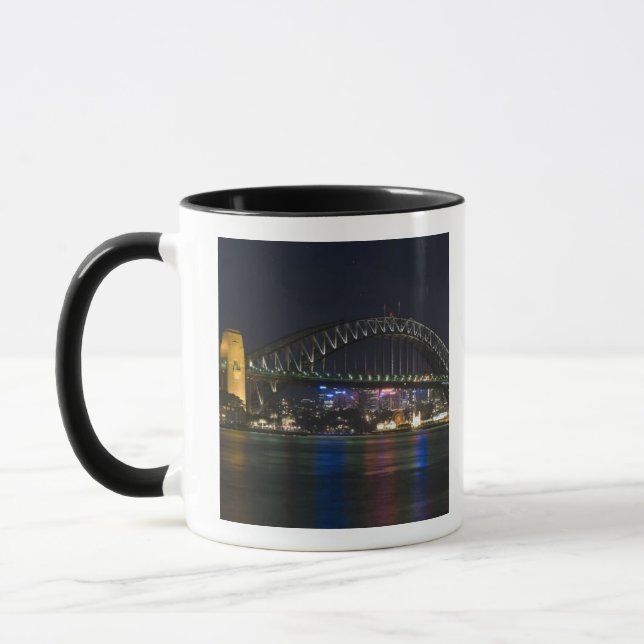 Australia, Sydney. Sydney harbor at night. Mug (Left)