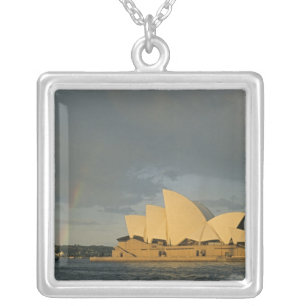 Australia, Sydney, Sydney Opera House, Silver Plated Necklace