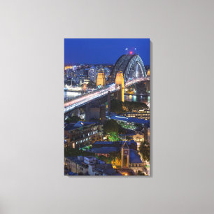 Australia, Sydney, The Rocks area, Sydney Harbor Canvas Print
