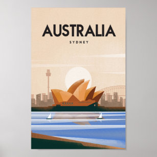 Australia Sydney travel poster