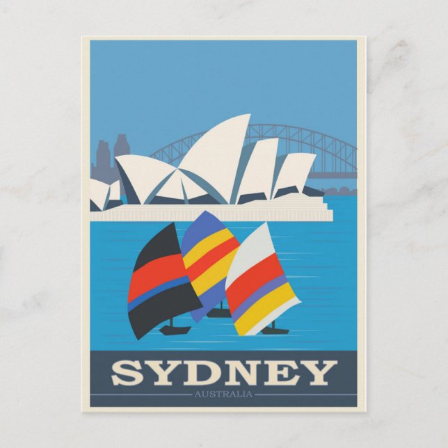 Australia Sydney Vintage Travel Postcard (Front)
