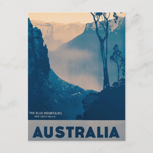 Australia The Blue Mountains Vintage Travel Postcard