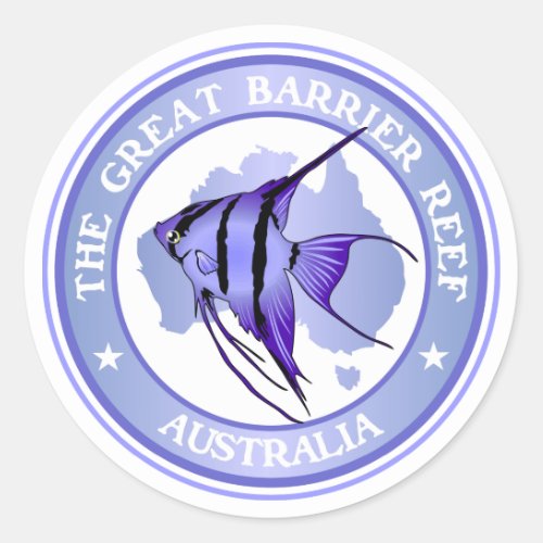 Australia _The Great Barrier Reef Classic Round Sticker