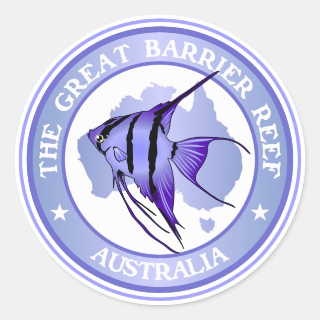 Australia -The Great Barrier Reef Classic Round Sticker (Front)
