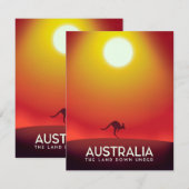 Australia " The land down under" vacation print. (Front/Back)