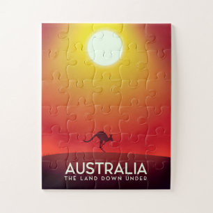 Australia " The land down under" vacation print. Jigsaw Puzzle