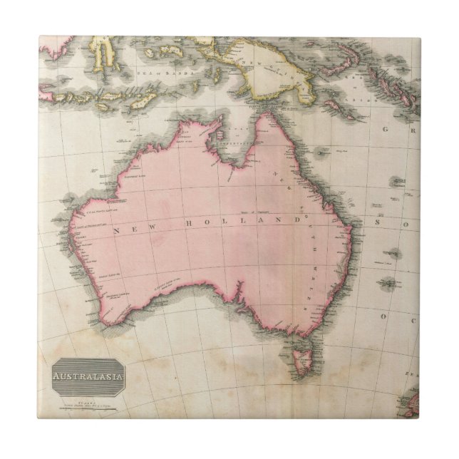 Australia & the South West Pacific Ceramic Tile (Front)