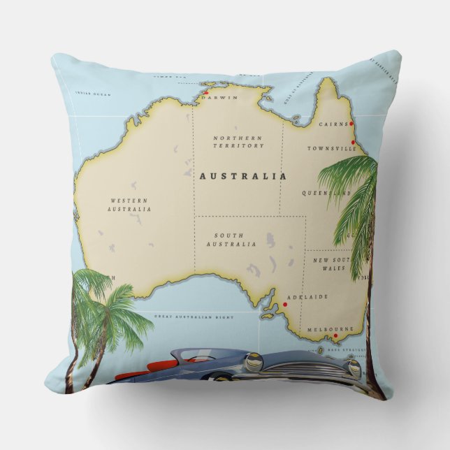 Australia Throw Pillow (Front)