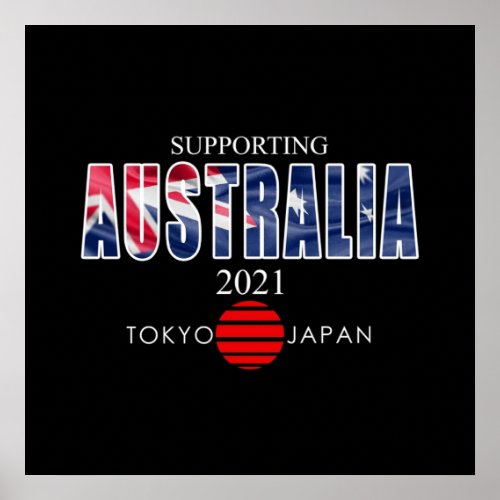 Australia Tokyo Japan 2021 Poster