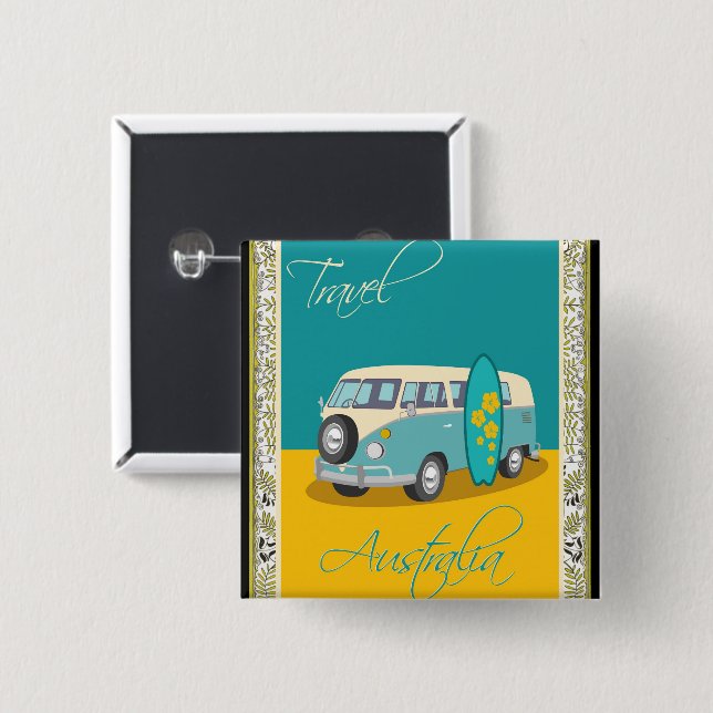 Australia:Travel Button (Front & Back)
