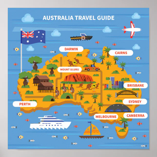 Australia Travel Guide Poster | Zazzle