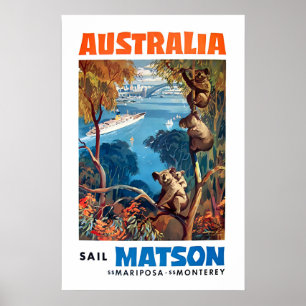 Australia Travel Poster Australian Art Matson