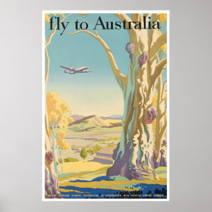 Australia Travel Poster Australian Art Vintage