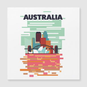 Australia Travel poster Magnetic Invitation