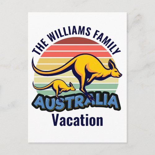 Australia Trip Cute Kangaroo Sunset Custom