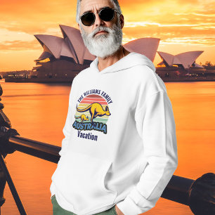 Australia Trip Kangaroo Sunset Custom Hoodie