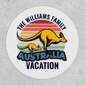 Australia Trip Kangaroo Sunset Souvenir Patch