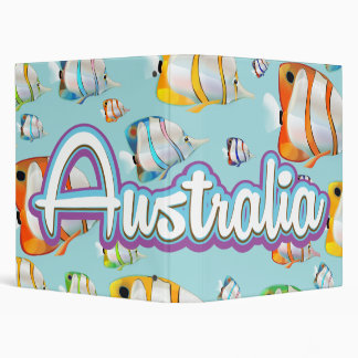 Australia Tropical fish travel poster Binder