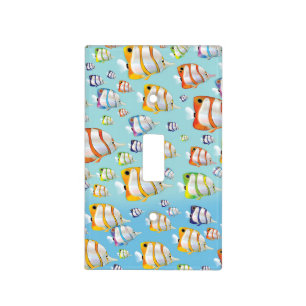 Australia Tropical fish travel poster Light Switch Cover
