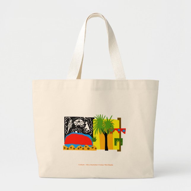 Australia ULURU - Outback - desert -  Large Tote Bag (Front)