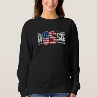 Australia USA Flag AUSSIE  Straya Outback Melbourn Sweatshirt