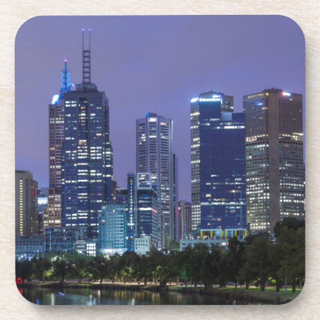 Australia, Victoria, Melbourne, skyline along Beverage Coaster (Front)