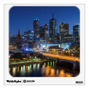 Australia, Victoria, Melbourne, skyline with Wall Decal