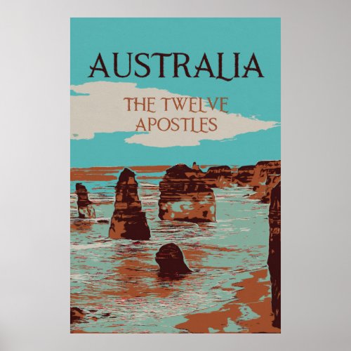 Australia Victoria Twelve Apostles coast Poster